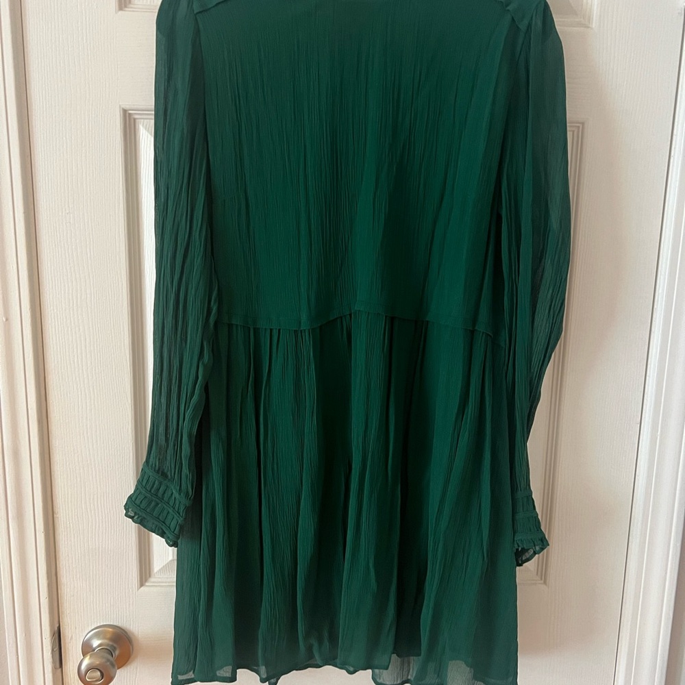 Forest Green Long Sleeve Sezane Dress